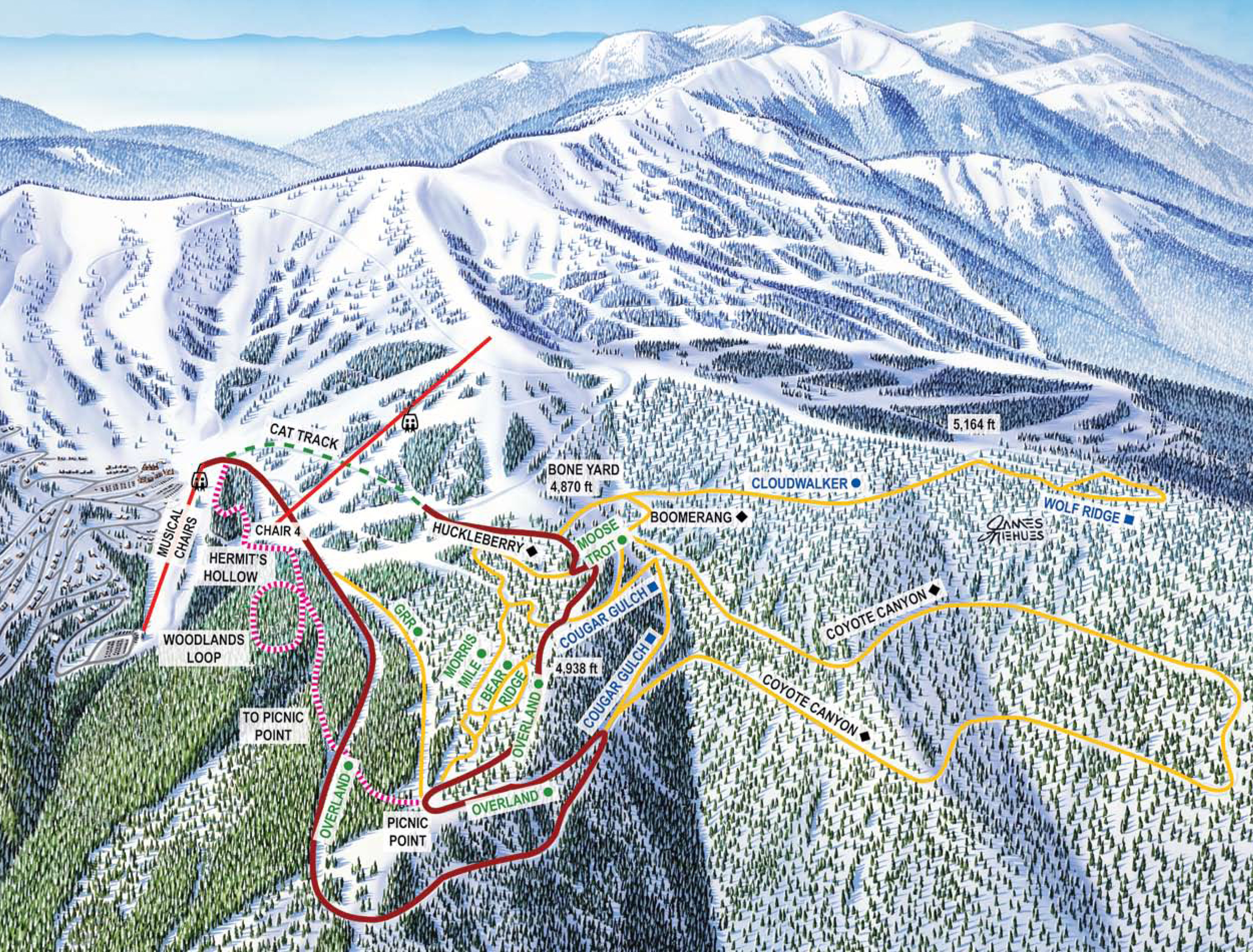 Schweitzer Mountain Trail Map - Schweitzer Mountain Idaho • mappery