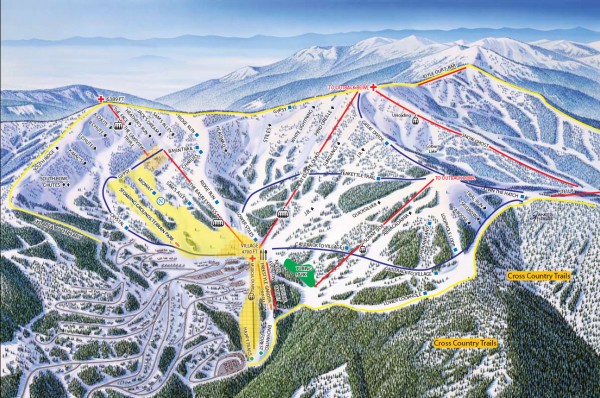 Schweitzer Ski Trail Map - Front