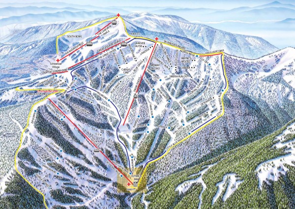 Schweitzer Ski Trail Map - Outback Bowl - 10000 Schweitzer Mountain Rd ...