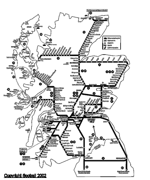 Scotland Rail Map