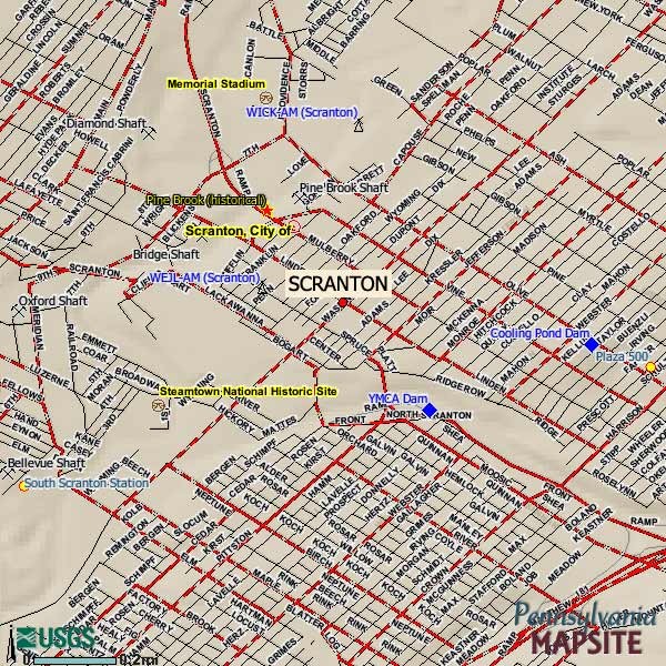Scranton, Pennsylvania City Map