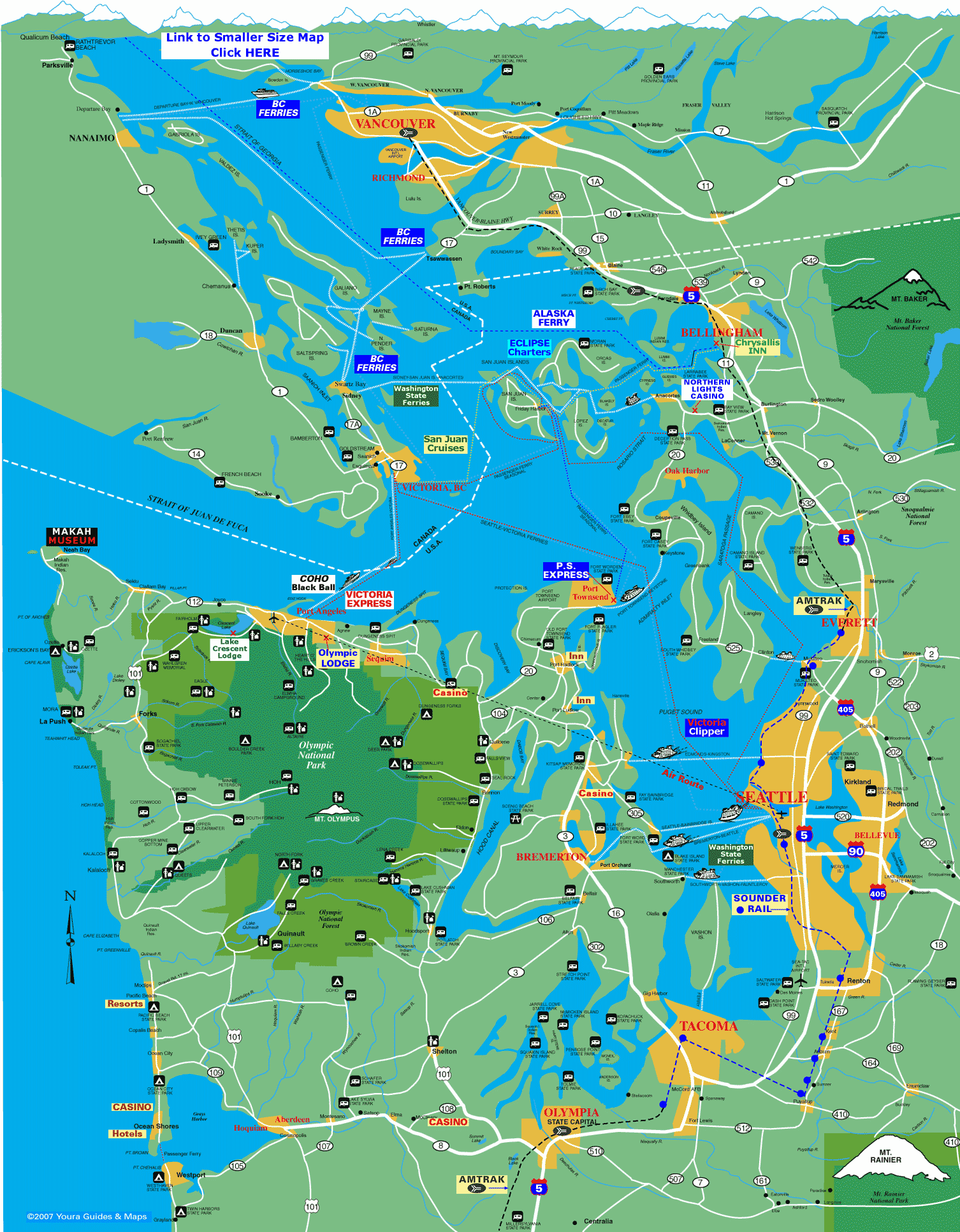 Seattle Ferry Guide Map - Seattle WA US • mappery