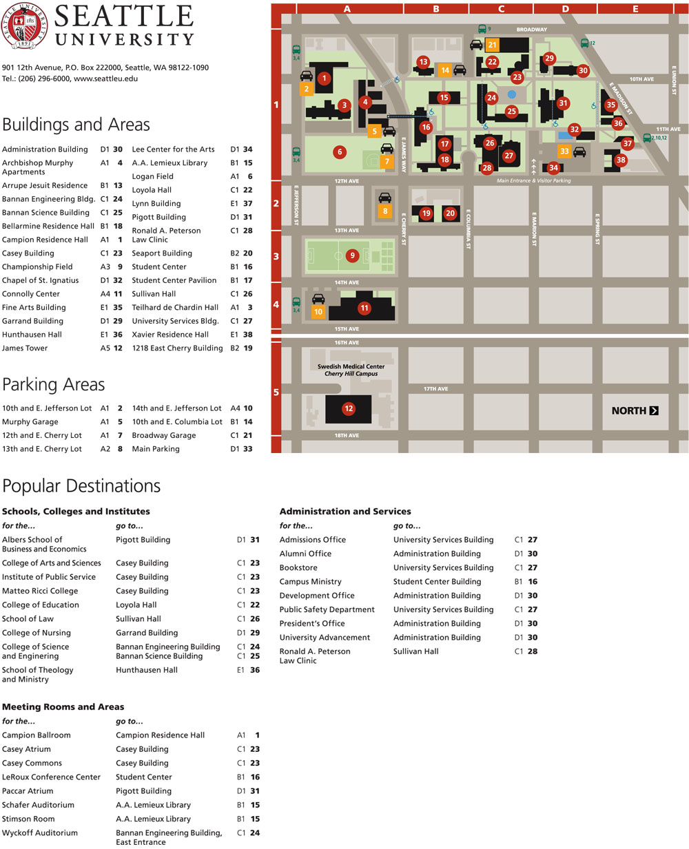 Seattle University Map - Seattle University Seattle WA • mappery