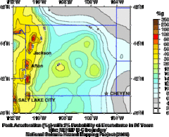 Seismic Hazard Map of Wyoming