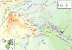 Seleous Game reserve, northern portion Map