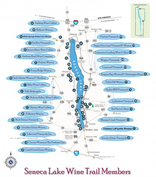 Seneca Lake Wine Trail Map