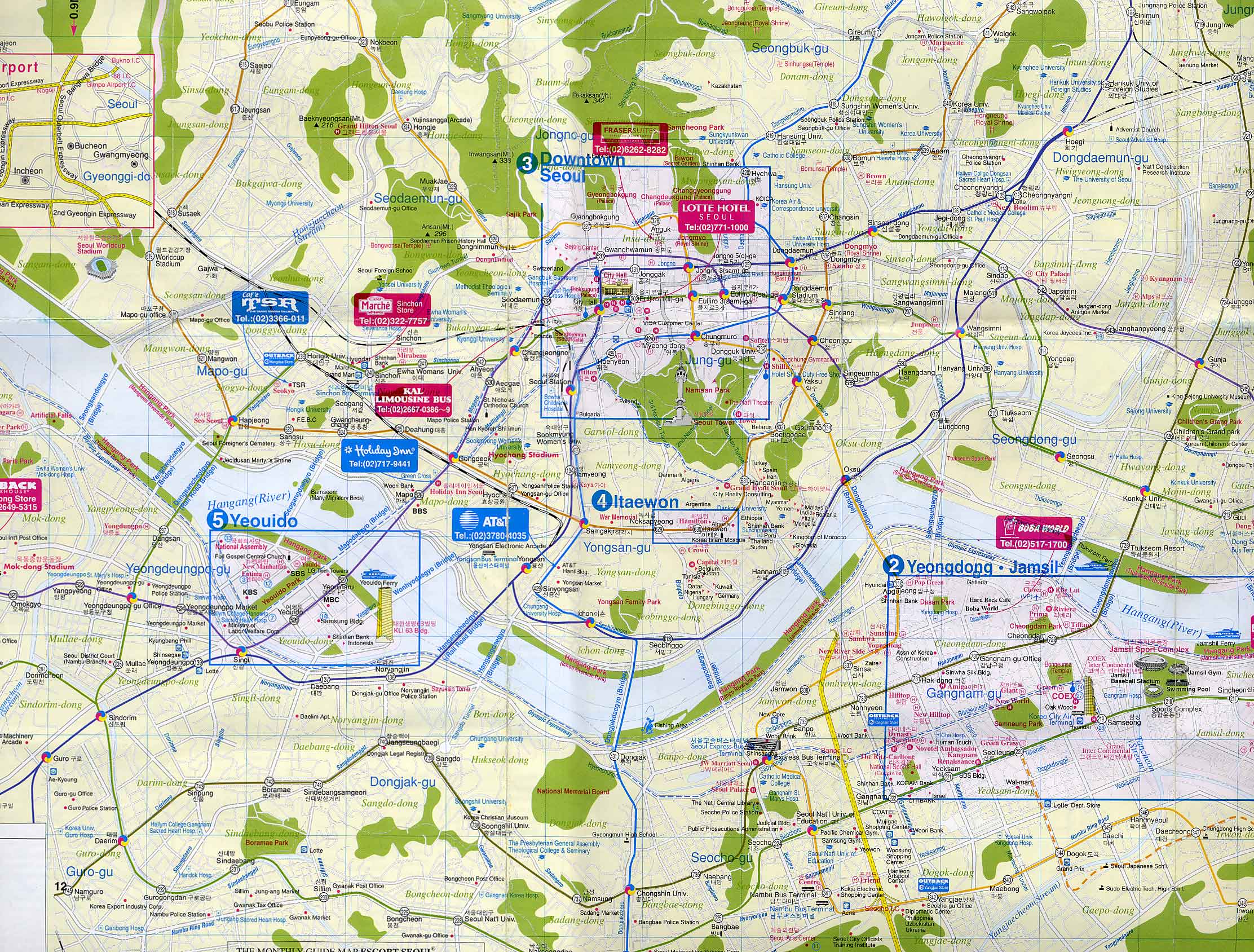 seoul karta Tourist map of south korea seoul karta