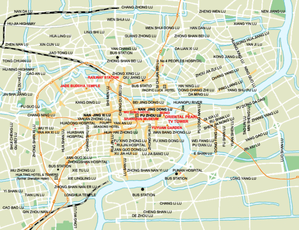 Shanghai City Tourist Map