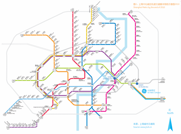 Shanghai Metro 2010 Plan Map