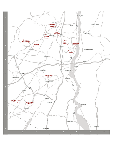 Shawangunk Wine Trail Map