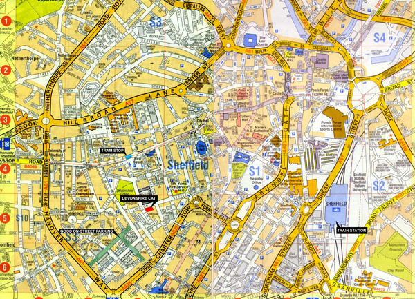 Sheffield City Center Map