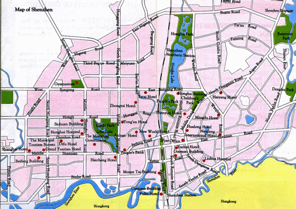 Shenzen City Tourist Map