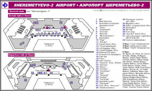 Sheremetyevo International Airport Map