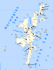 Shetland Islands Tourist Map