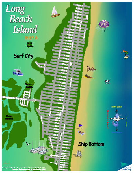 Ship Bottom, New Jersey Map