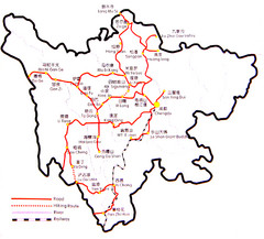 Sichuan Tourist Map
