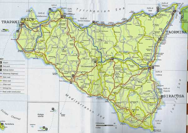 Sicily Tourist Map