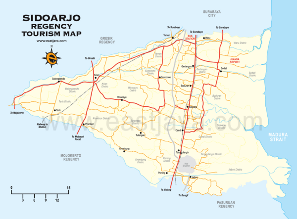 Sidoarjo Tourist Map