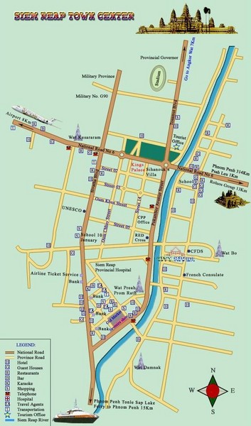 Siemreab Tourist Map