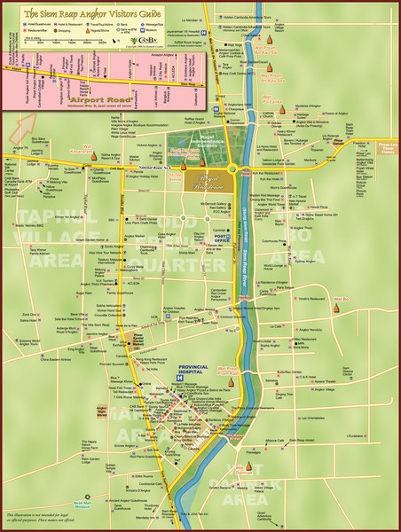 Siem Reap City Map Siemreab Tourist Map - Siem Reap • Mappery