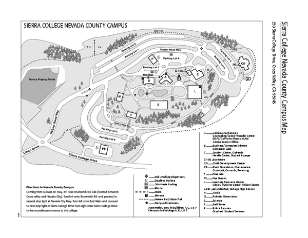 Sierra College Campus Map - 5000 Rocklin Road Rocklin CA 95677 • mappery