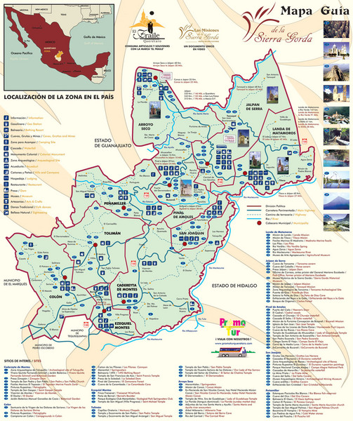 Sierra Gorda de Queretaro Tourist Map