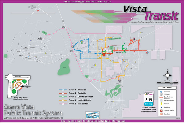 Sierra Vista Transit Route Map Sierra Vista Arizona Usa Mappery
