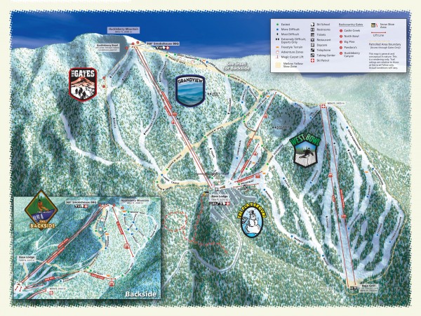 Sierra-at-Tahoe Ski Trail Map
