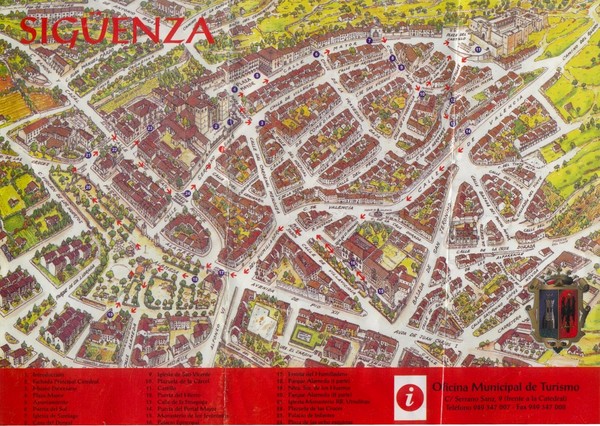 Siguenza Tourist Map