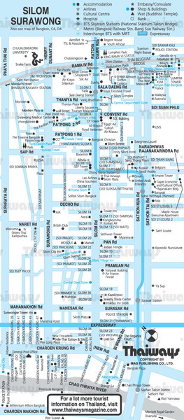Silom Rd., Bangkok, Thailand Map