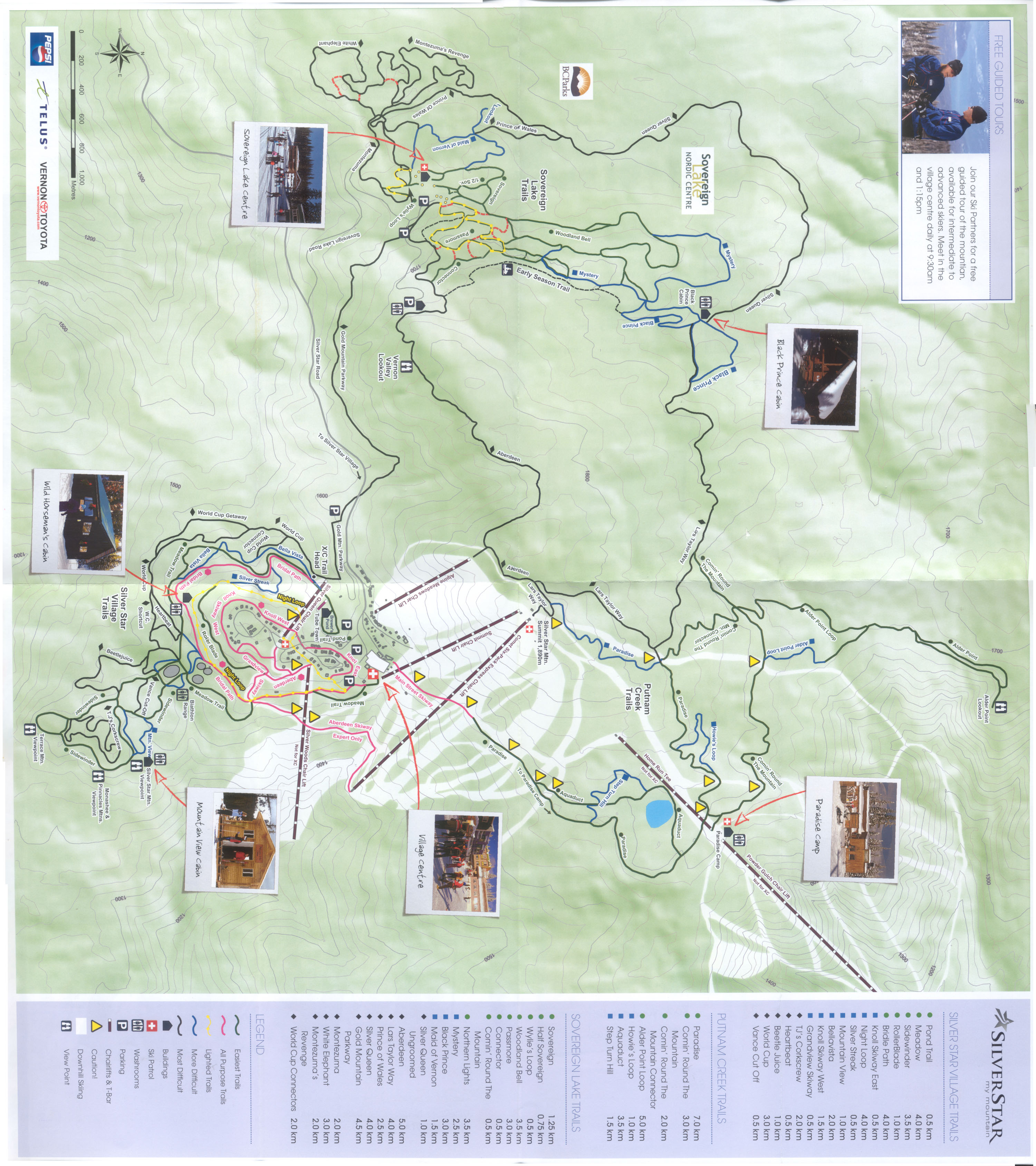 Silver Star Mountain Resort Nordic Ski Trail Map • mappery 