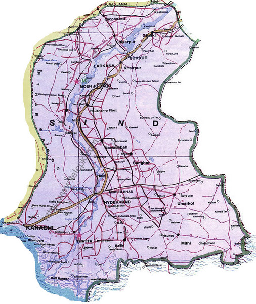 Map Of Sindh With Cities Sindh Guide Map - Sindh • Mappery