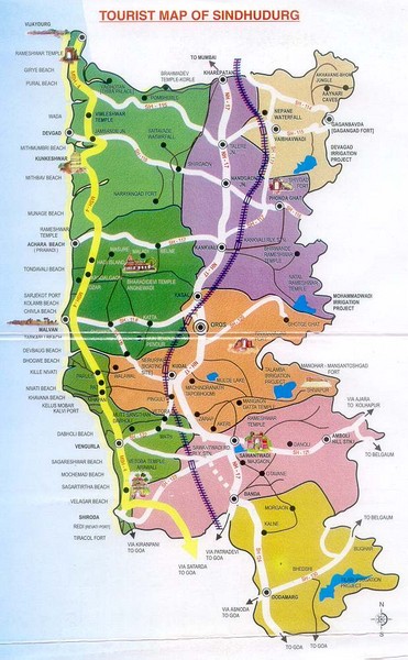 Sindhuderg Tourist Map