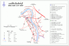 Sing Buri Tourist Map