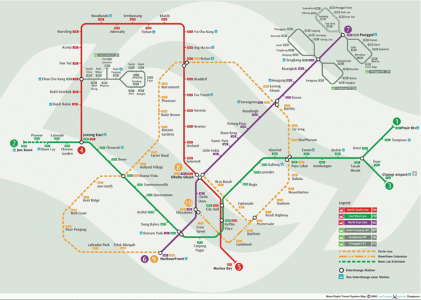 Singapore Metro System Map