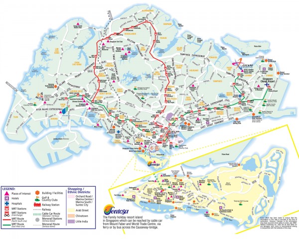 Singapore Tourist Map