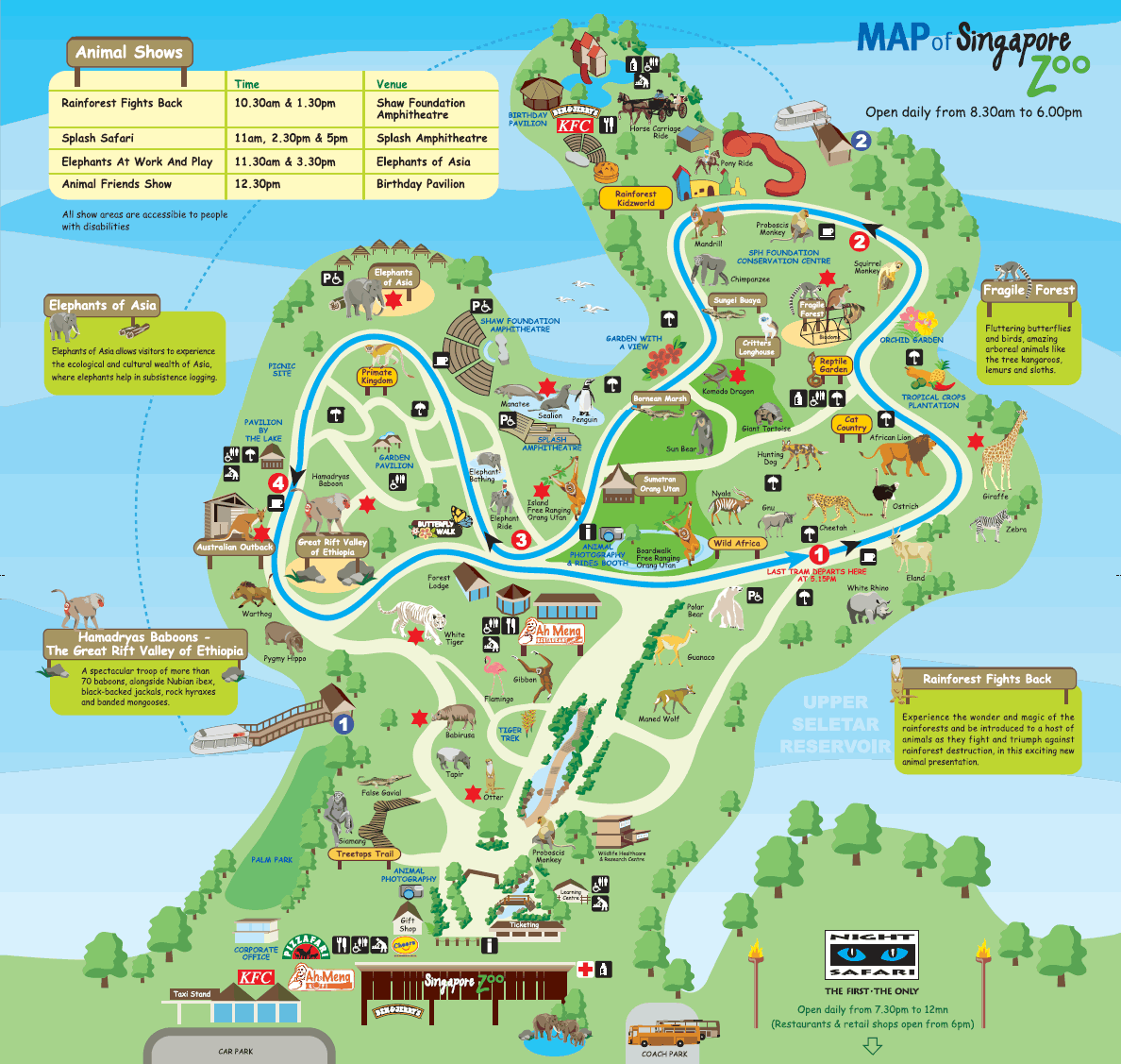 Singapore Zoo Map 2015