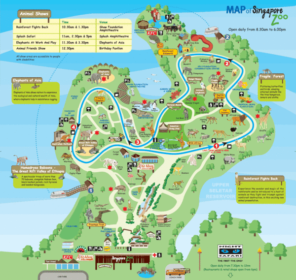 Singapore Zoo Map