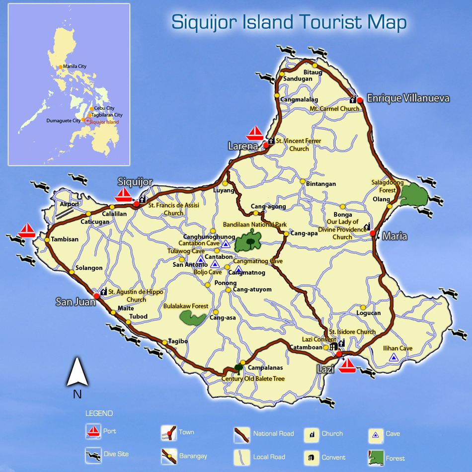 Siquijor Island Tourist Map Siquijor Mappery siquijor-island-tourist-map-siquijor-mappery