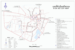 Sisaket City Tourist Map Sisaket City Tourist Map