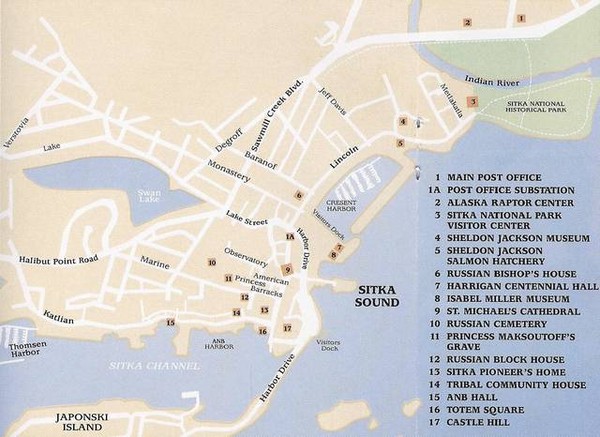 Sitka Downtown Map