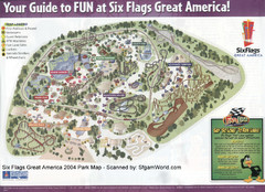 Six Flags Great America Map
