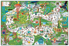 Six Flags Magic Mountain Theme Park Map