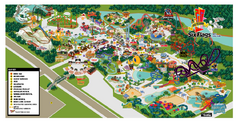 Six Flags New England Theme Park Map