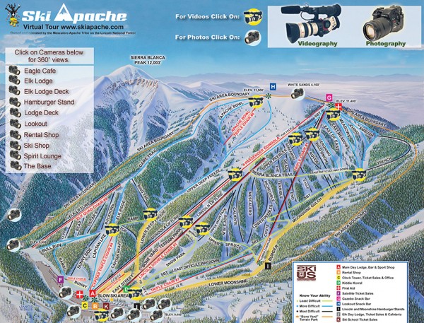 Ski Apache Trail Map Ski Apache Ski Trail Map - Ruidoso New Mexico • Mappery
