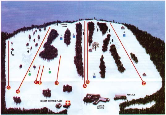 Ski Bradford Ski Trail Map