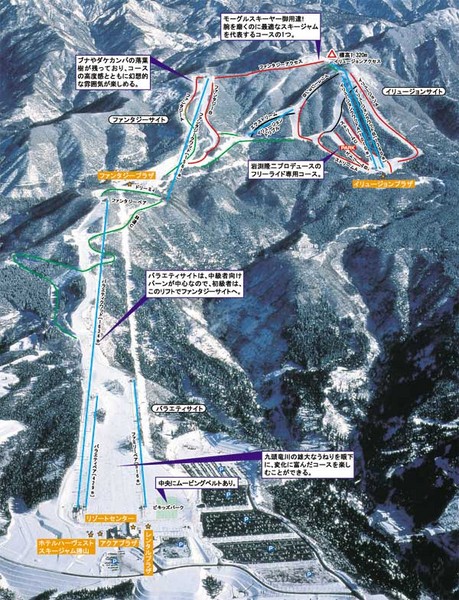 Ski Jam Katsuyama Ski Trail Map