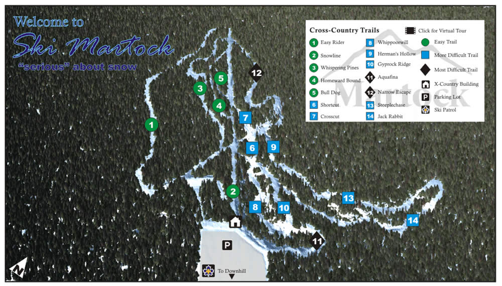 Ski Martock Nordic Ski Trail Map Windsor Nova Scotia Canada • mappery