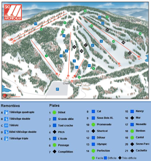 Ski Montcalm Ski Trail Map