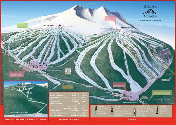 Ski Smithers Ski Trail Map